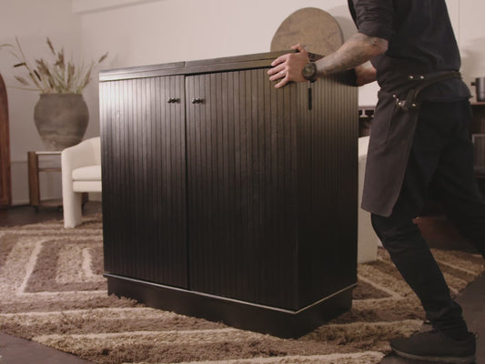 Queens PRO Black 2nd choice - Home bar with wheels and icebucket